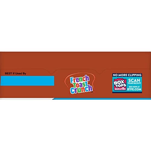 French Toast Crunch Breakfast Cereal, Crispy Sweetened Corn Cereal, 17.4 OZ Family Size Cereal Box