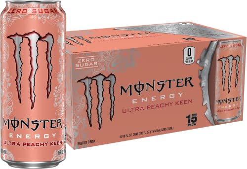 all sugar free monsters Monster Energy Ultra Peachy Keen, Sugar Free Energy Drink, 16 oz (Pack – JerkyPro