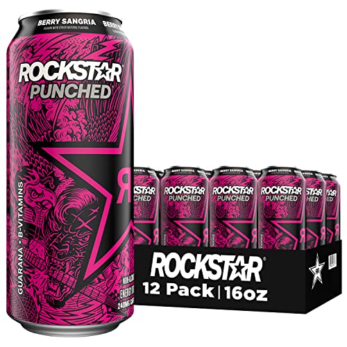 Rockstar Energy Drink, Whipped Strawberry 16 Fl Oz, Energy