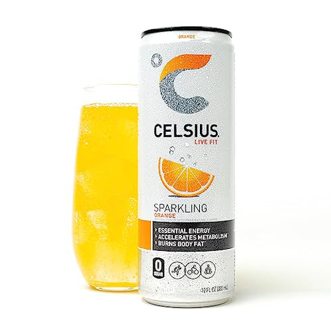 Celsius Colorful CELSIUS Sparkling Orange, Functional Essential Energy Drink 12 Fl Oz ...