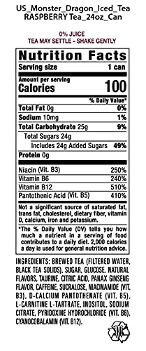 Monster Energy Dragon Iced Raspberry Tea, 23 Fl Oz (Pack of 12) – JerkyPro