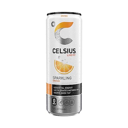 Celsius Colorful CELSIUS Sparkling Orange, Functional Essential Energy Drink 12 Fl Oz ...