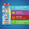 G Fuel Blue Bomber Slushee - Icy Blue Raspberry Slush Energy Drink Inspired by Mega Man, 16 oz can, 12-pack case