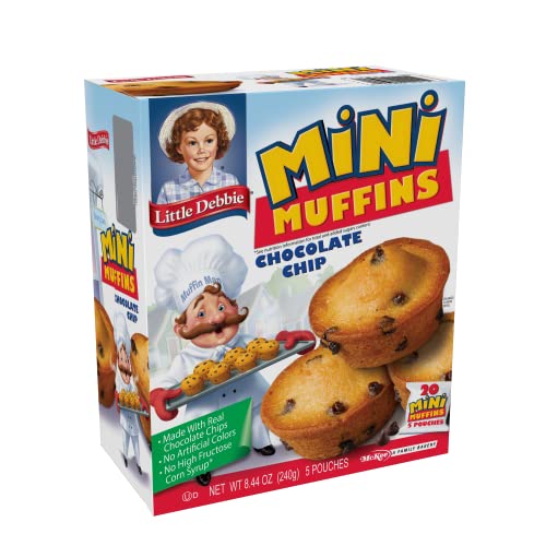 Little Debbie Chocolate Chip Mini Muffins, 40-1.7 OZ Pouches (8 Boxes)