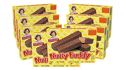 Little Debbie Nutty Buddy Wafer Bars, 96 Twin-Wrapped Wafer Bars (Pack of 8)
