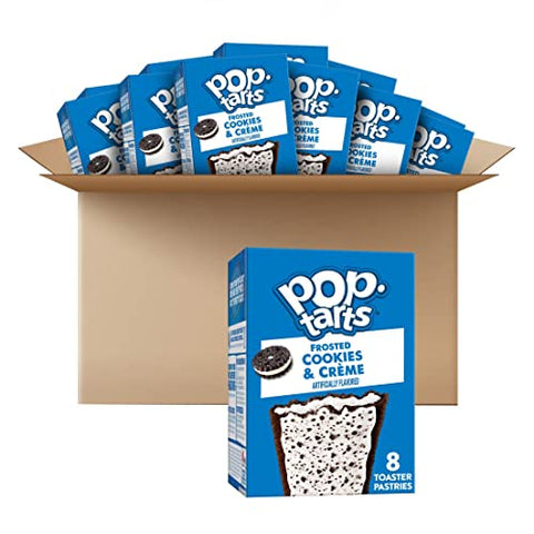 Pop-Tarts Toaster Pastries, Breakfast Foods, Kids Snacks, Frosted Cookies and Crème (96 Pop-Tarts)