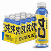 C4 Energy Non-Carbonated Zero Sugar Energy Drink, Pre Workout Drink + Beta Alanine, ICY Blue Razz, 12 Fl Oz (Pack of 12)
