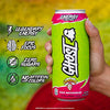 GHOST ENERGY Sugar-Free Energy Drink - 12-Pack, WARHEADS Sour Watermelon, 16oz - Energy & Focus & No Artificial Colors - 200mg of Natural Caffeine, L-Carnitine & Taurine - Soy & Gluten-Free, Vegan