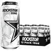 Rockstar Pure Zero Energy Drink, Silver Ice, 0 Sugar, with Caffeine and Taurine, 16oz Cans (12 Pack) (Packaging May Vary)