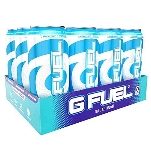 G Fuel Sugar Free Plant Based Ingredients Energy Drink – Blue Ice 16oz, 12-Pack – Vitamin Fortified Elite Game Changing Energy