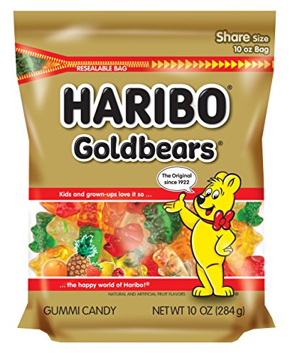 Haribo of America Goldbears Resealable Zipper Bag of Goldbears, 10 ounce