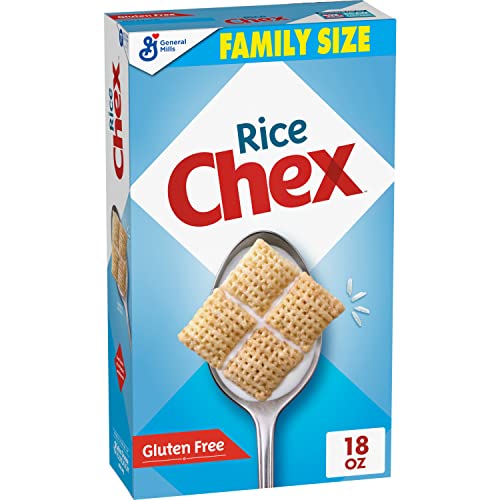 Rice Chex Gluten Free Breakfast Cereal, Made with Whole Grain, Homemade Chex Mix ingredient, Family Size, 18 OZ