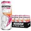 Rockstar Pure Zero Energy Drink, Tangerine Mango Guava Strawberryh, 0 Sugar, with Caffeine and Taurine, 16oz Cans (12 Pack) (Packaging May Vary)