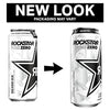 Rockstar Pure Zero Energy Drink, Silver Ice, 0 Sugar, with Caffeine and Taurine, 16oz Cans (12 Pack) (Packaging May Vary)