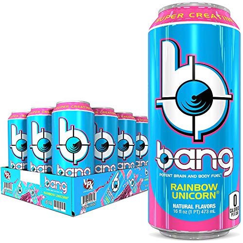 Bang Energy Rainbow Unicorn, Sugar-Free Energy Drink, 16-Ounce (Pack of 12)