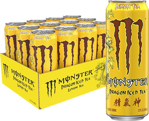 Monster Energy Dragon Iced Lemon Tea, 23 Fl Oz (Pack of 12)