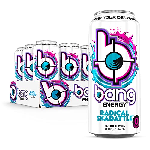 Bang Energy Radical Skadattle, Sugar-Free Energy Drink, 16-Ounce (Pack of 12)