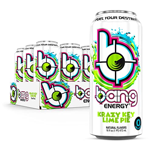 Bang Energy Key Lime Pie, Sugar-Free Energy Drink, 16-Ounce (Pack of 12)
