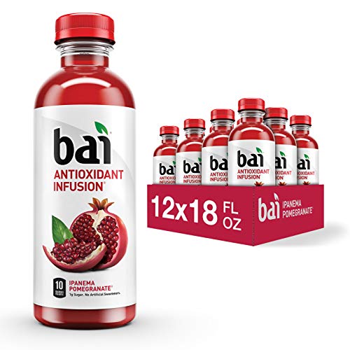 Bai Flavored Water, Ipanema Pomegranate, Antioxidant Infused Drinks, 18 Fl Oz (Pack of 12)