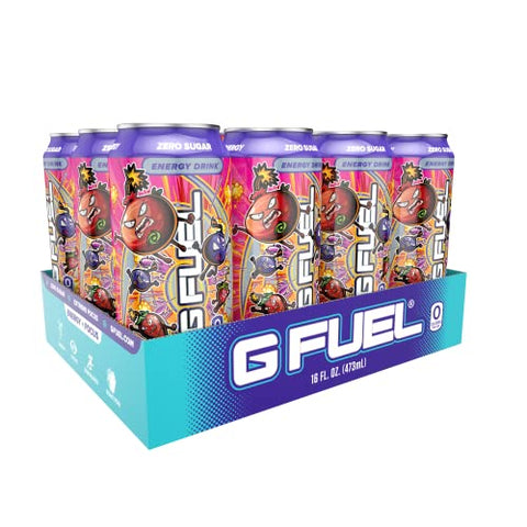 G Fuel Berry Bomb Energy Drink, 16 oz can, 12-pack case