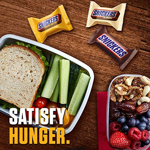 SNICKERS Original, Peanut Butter & Almond Bulk Variety Pack Fun Size C ...