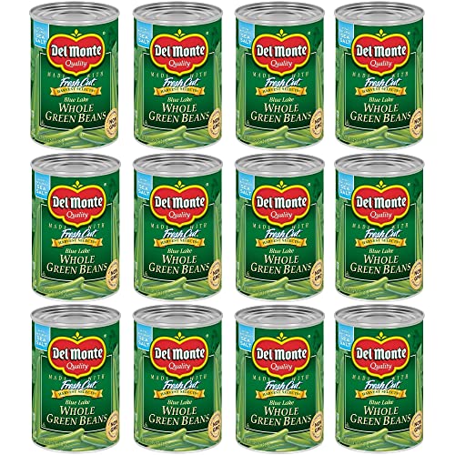 Del Monte Canned Whole Green Beans, 14.5 Ounce (Pack of 12)